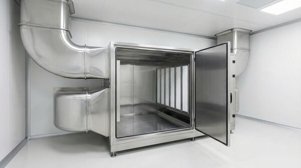 Hygienic air handling unit with cleanable interior and inspection doors