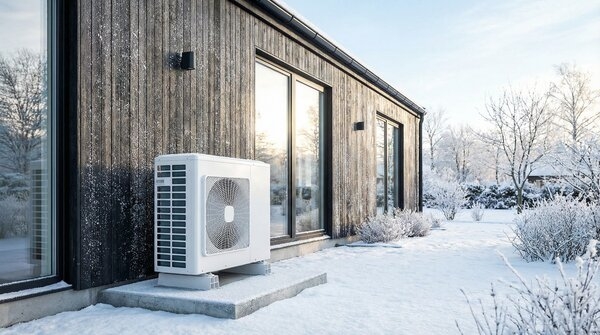Whole-house air handling with air-to-water heat pump system