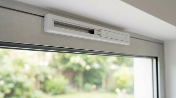 Trickle vent and window ventilation hardware in façade frame