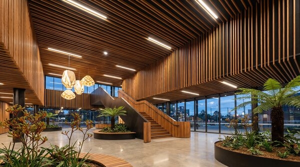Timber acoustic ceiling linings with perforations