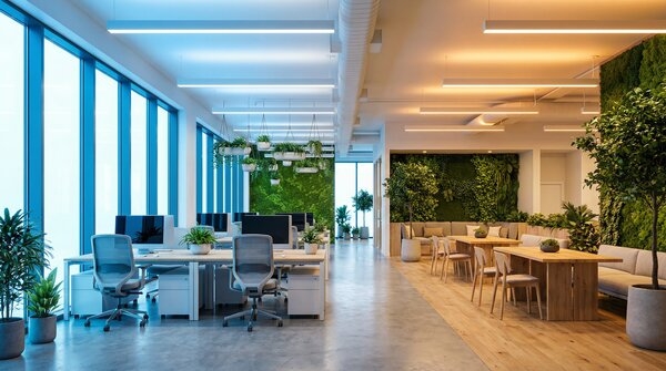 Human-centric luminaires with tunable white in workspace