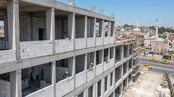 AAC blocks from regional plant used for wall masonry