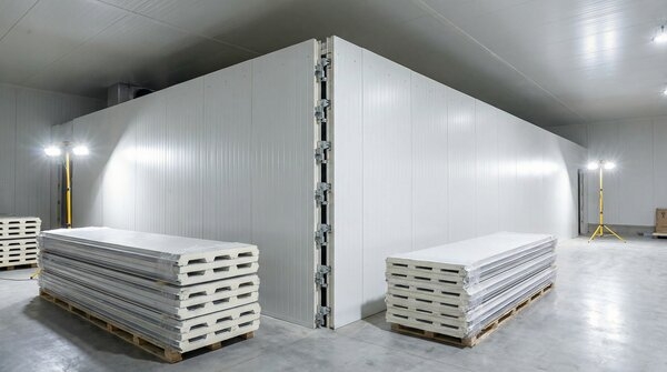 Installation of insulated cold room sandwich panels on site