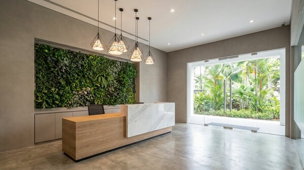 Soft textured limewash wall surface in interior