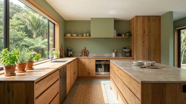 Natural plant-based paint applied to interior wall